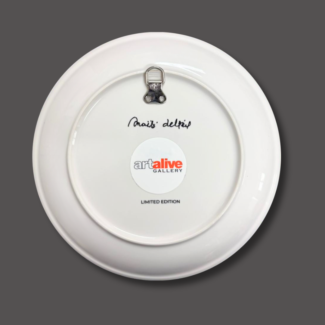 Maite Delteil: Limited Edition Round Porcelain plate