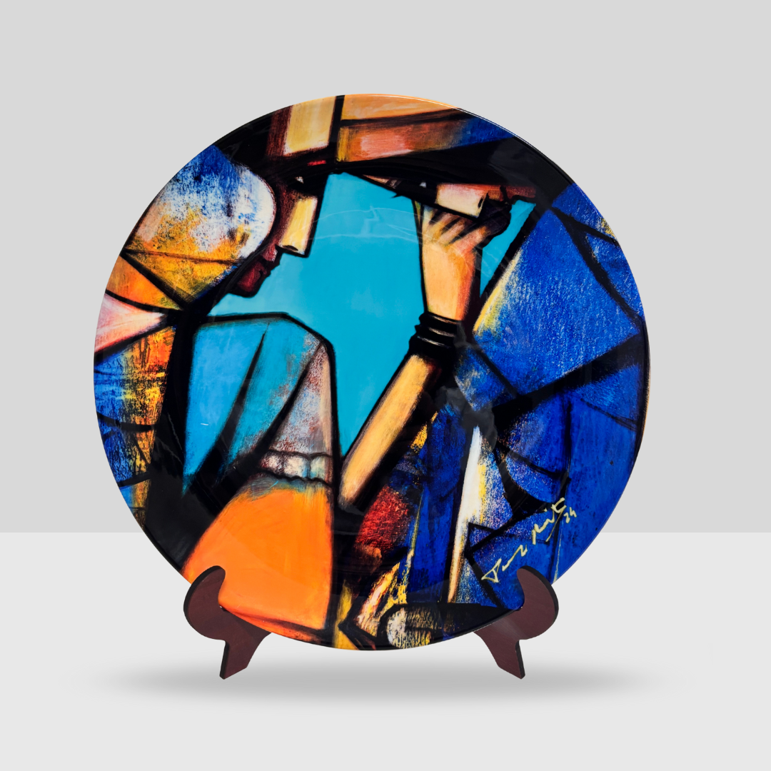 Paresh Maity : Round Porcelain plate