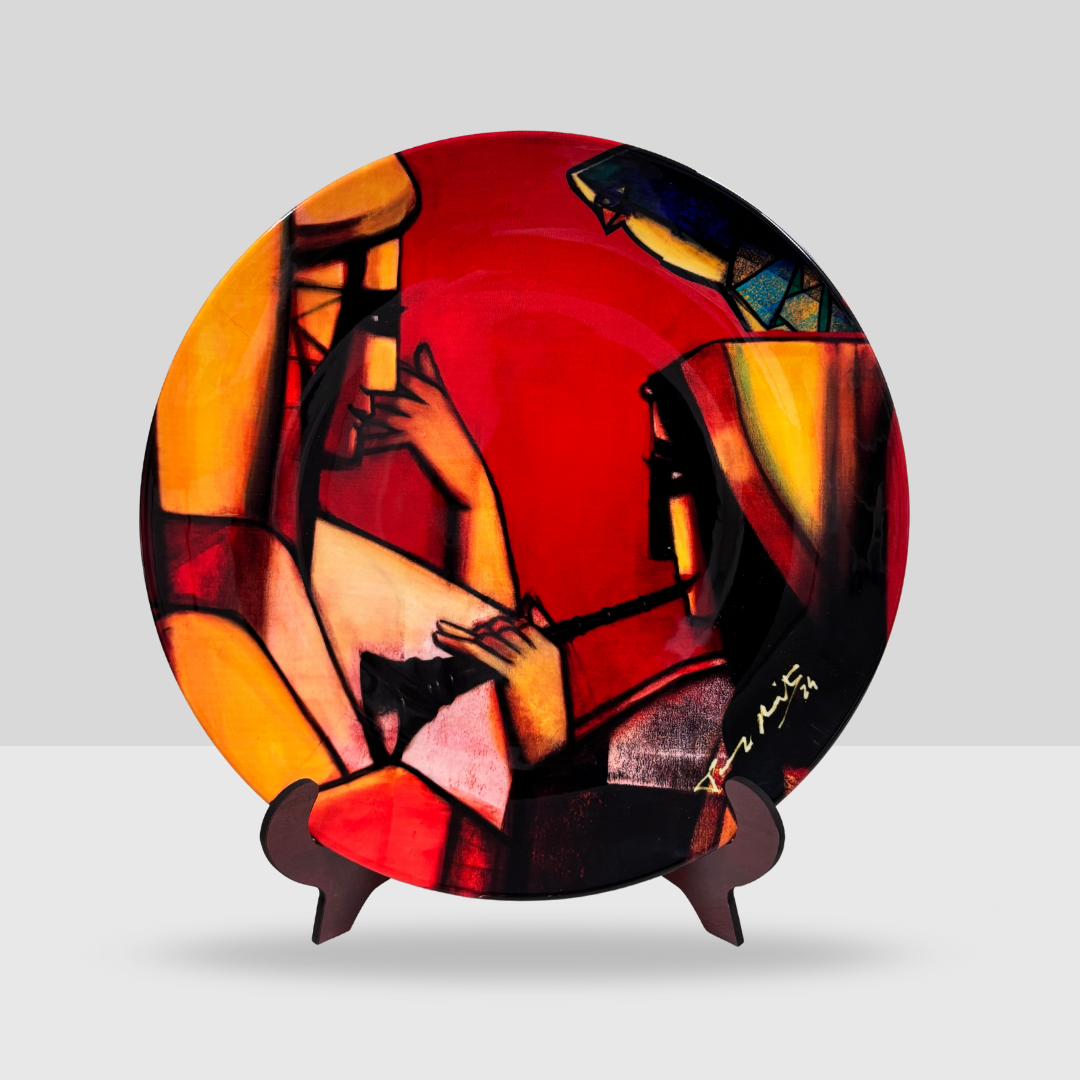 Paresh Maity : Round Porcelain plate