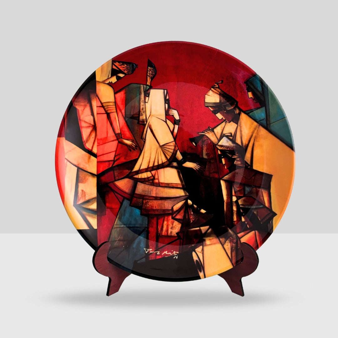 Paresh Maity : Round Porcelain plate
