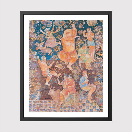 Sakti Burman : Ganesha Dancing for Shiva and Parvati