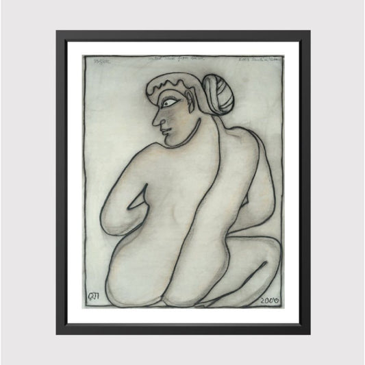 Jogen Chowdhury : Seated Nude From The Back